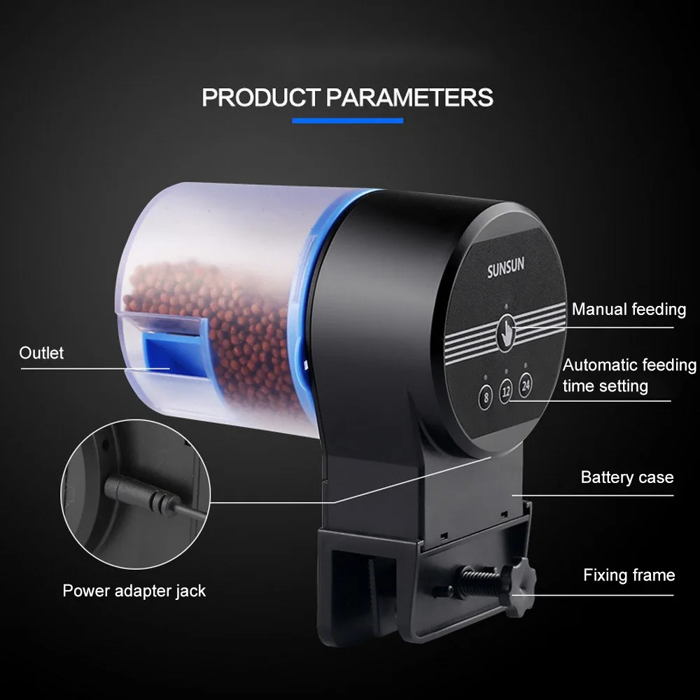Automatic WIFI Aquarium Fish Feeder Digital Timer Mobile Phone Remote Food Dispenser for Tank Electronic | Дом и сад