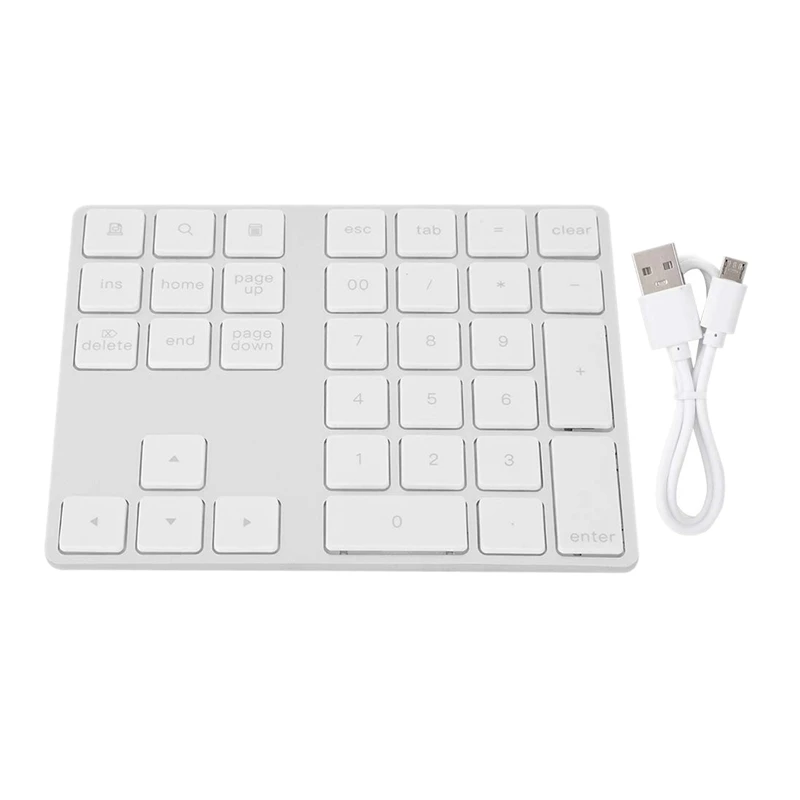 Алюминиевый сплав Беспроводные Bluetooth цифровые клавиши клавиатуры с USB 3 0