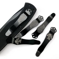top quality titanium alloy pocket knife back clip waist clips koi cyprinus punisher design for emerson cqc benchmade 710 zt 0630