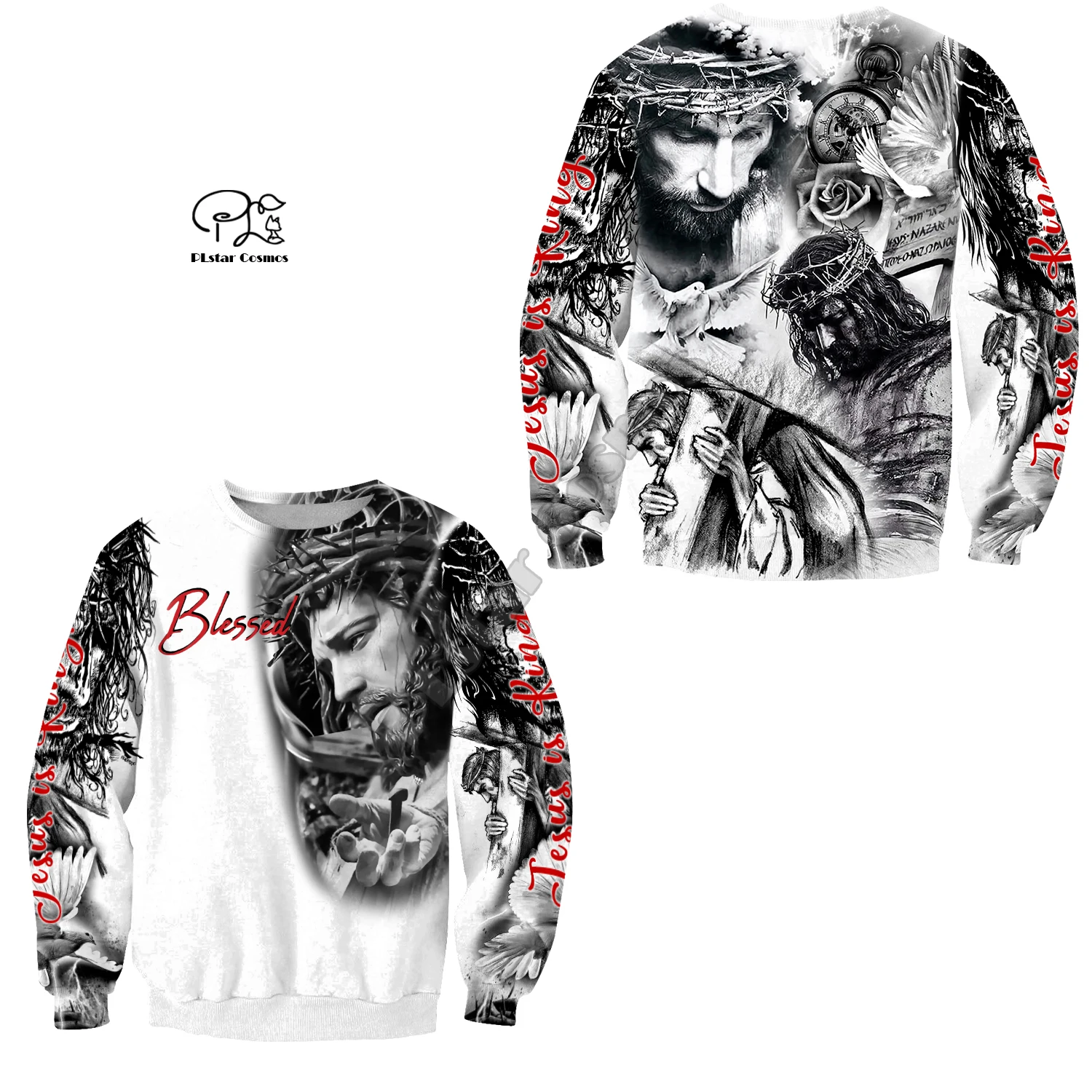 

PLstar Cosmos Christian Catholic Jesus God Guard Retro Tracksuit Funny 3Dprint Men/Women NewFashion Harajuku Hoodies Pullover 17