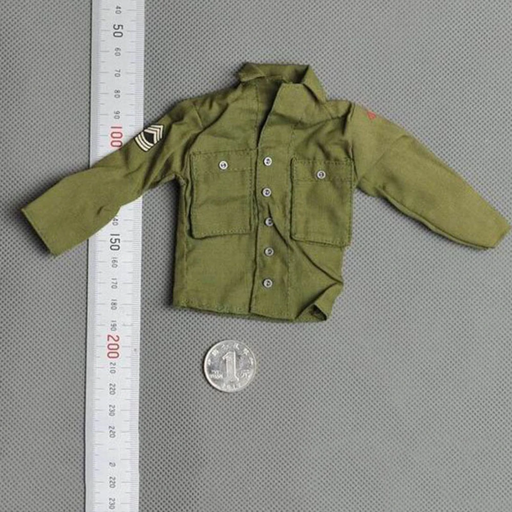 Дракон 1/6 WWII США Солдат Рисунок Армейский Зеленый рубашка куртка верхняя одежда