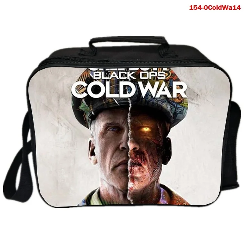

Fashion Call of Duty Black Ops Cold War 3d Print Insulated Lunch Bags for Men Bento Box Organizer Camping Food Drink Cooler Bag
