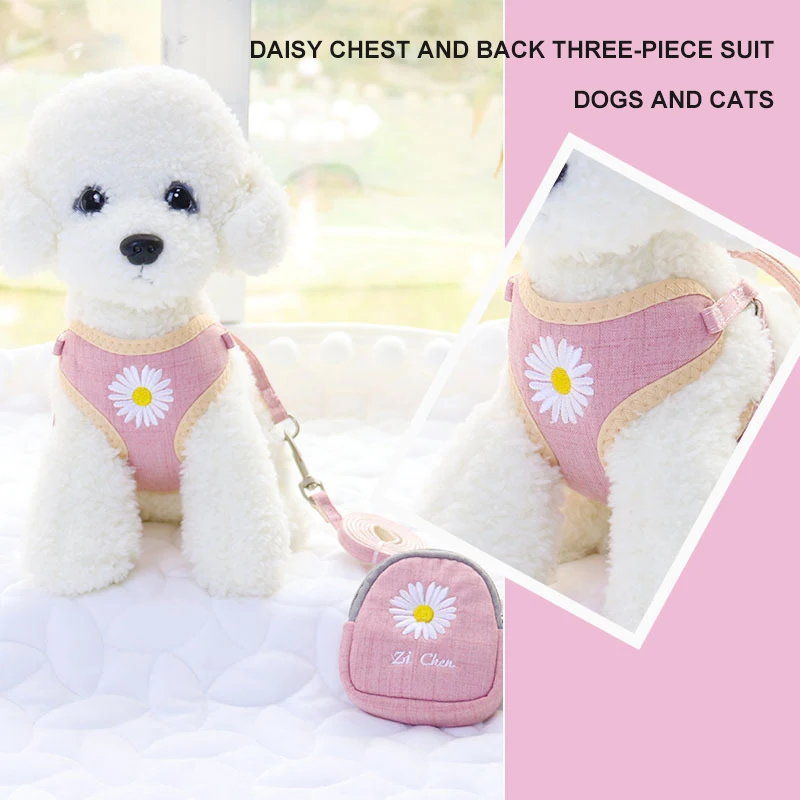 Шлейка-жилетка для собак регулируемый поводок щенков Маленькая нейлоновая с