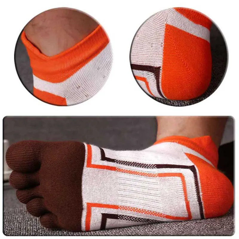1 pair 39-43 Toe Socks Lady men Finger-separated Odor Resistant Cotton Polyester Spandex Ankle Hosiery