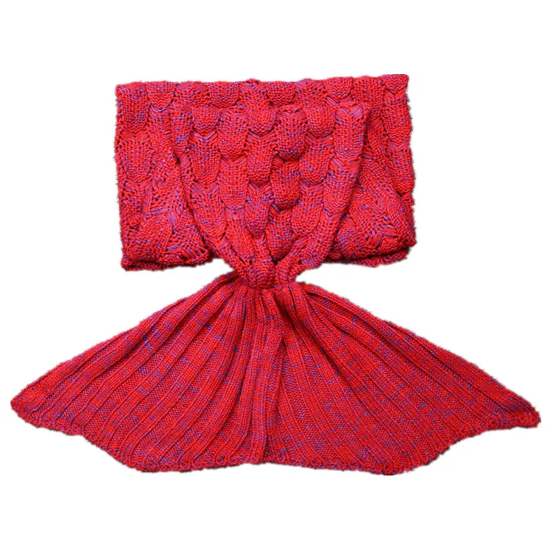 Одеяло хвост русалки мягкое трикотажное одеяло плюшевое удобное диван кровать