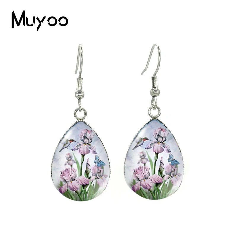 2020 новые серьги с рисунком радужной оболочки цветы искусство серьги-капельки