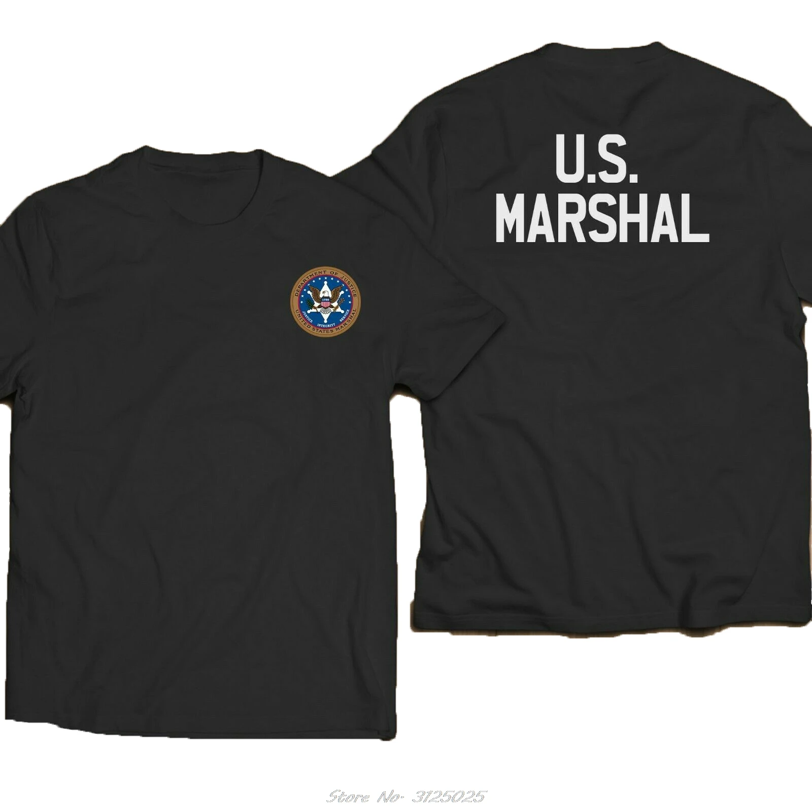 Футболка мужская хлопковая забавная новая с отделением полиции маршала США