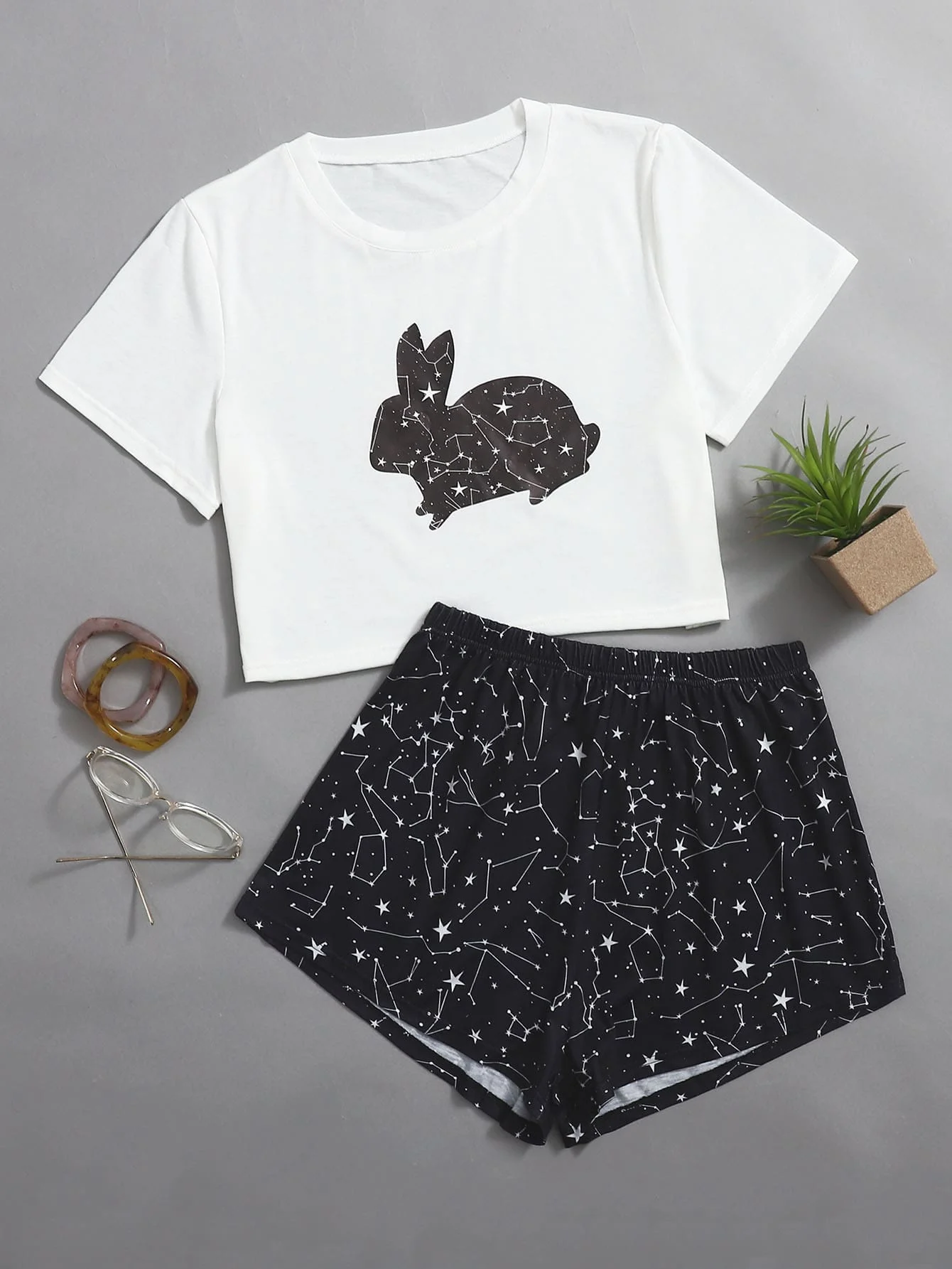 Женская домашняя одежда 2 шт. пижамы для девочек удобный стиль мультяшный рисунок