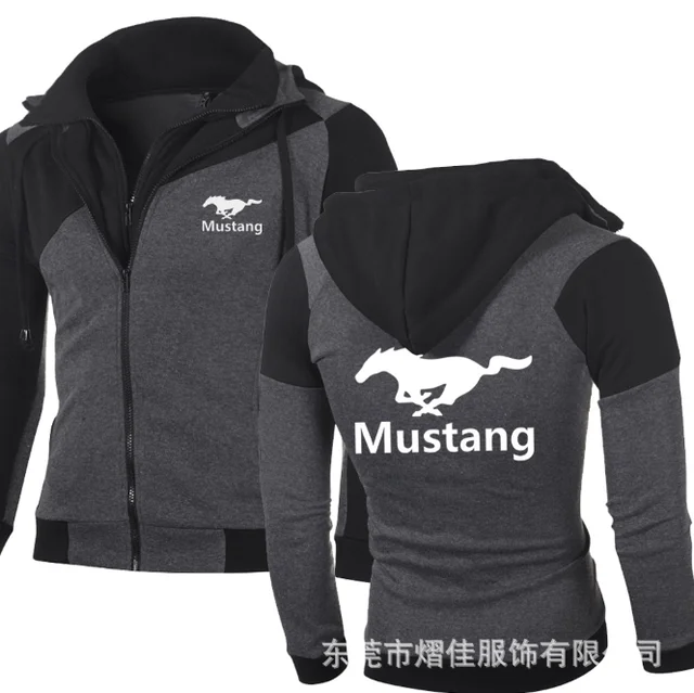 

NEW Spring Autumn Fashion for Sweatshirt Casual Jacket Double Zipper Hoodie Cotton MUSTANG Sweatshirts