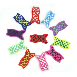 5PCS Neoprene Mermaid popsicle Holders Bag Fish Pop Ice Sleeves Freezer Pop Holders