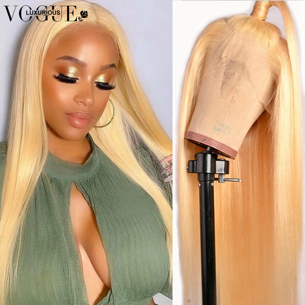 

180% Straight 613 Blonde Lace Front Wig Glueless 13x4 1b 613 Ombre Wig Brazilian Remy Full Lace Human Hair Wigs For Black Women