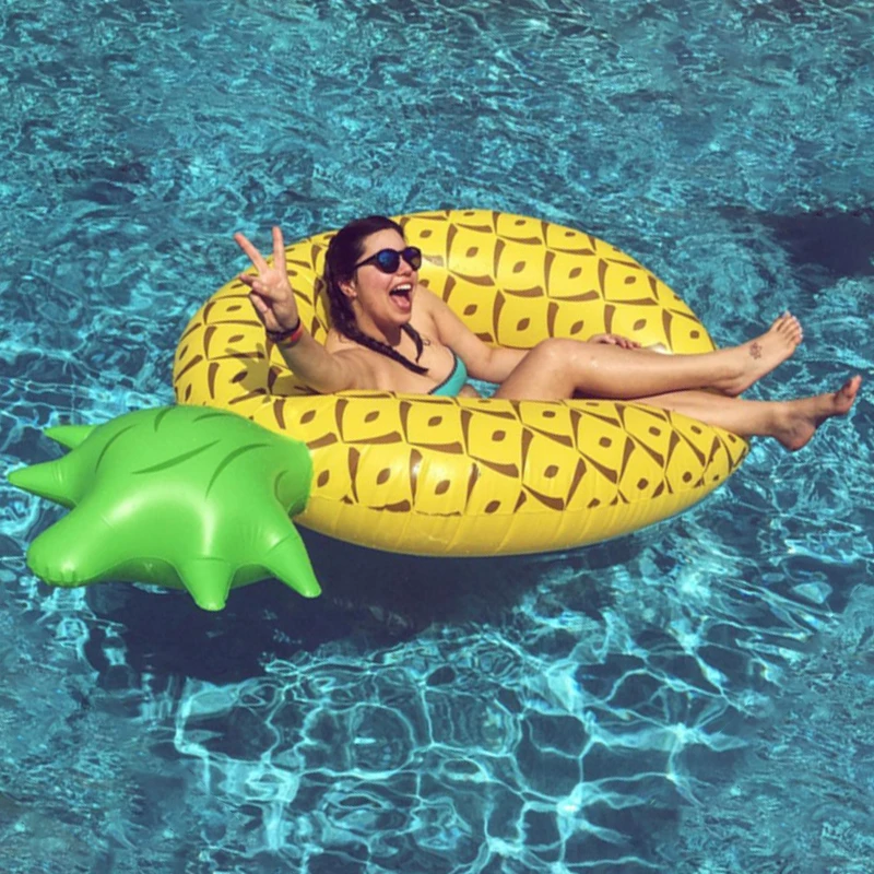 

Swim Float Pool Ring Inflatable Pineapple Swimming Pool Float Raft Outdoor Large Inflatable Lounge Pool Toys For Adults And Kids