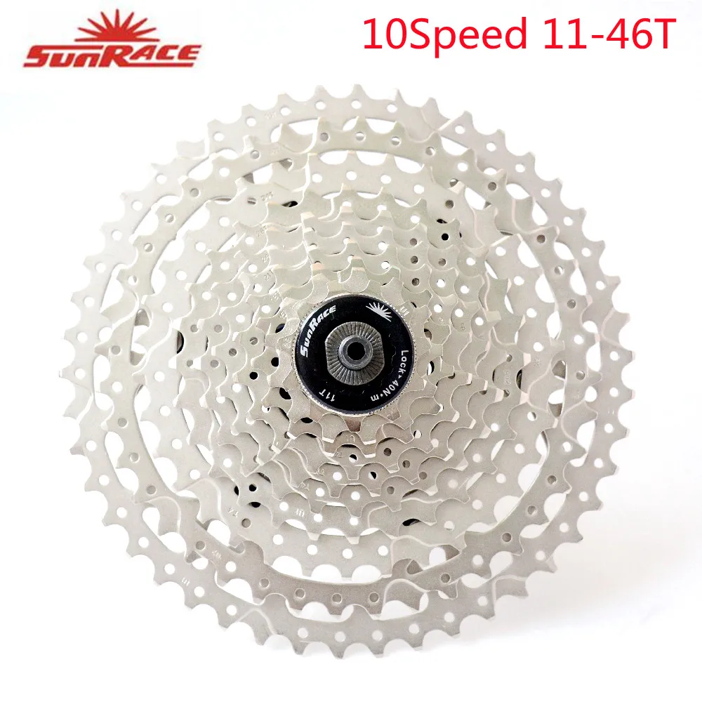 Sunrace 10 Speed MTB Bicycle Cassette Mountain Bike Freewheel Flywheel Accessories 11-40T/11-42T/11-46T