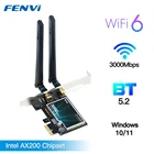 Wi-Fi адаптер Wifi6 3000 Мбитс, PCIe, Intel AX200, Bluetooth 5,0, 802.11ax, двухдиапазонный 2,4G5 ГГц, PCI Express, беспроводная карта