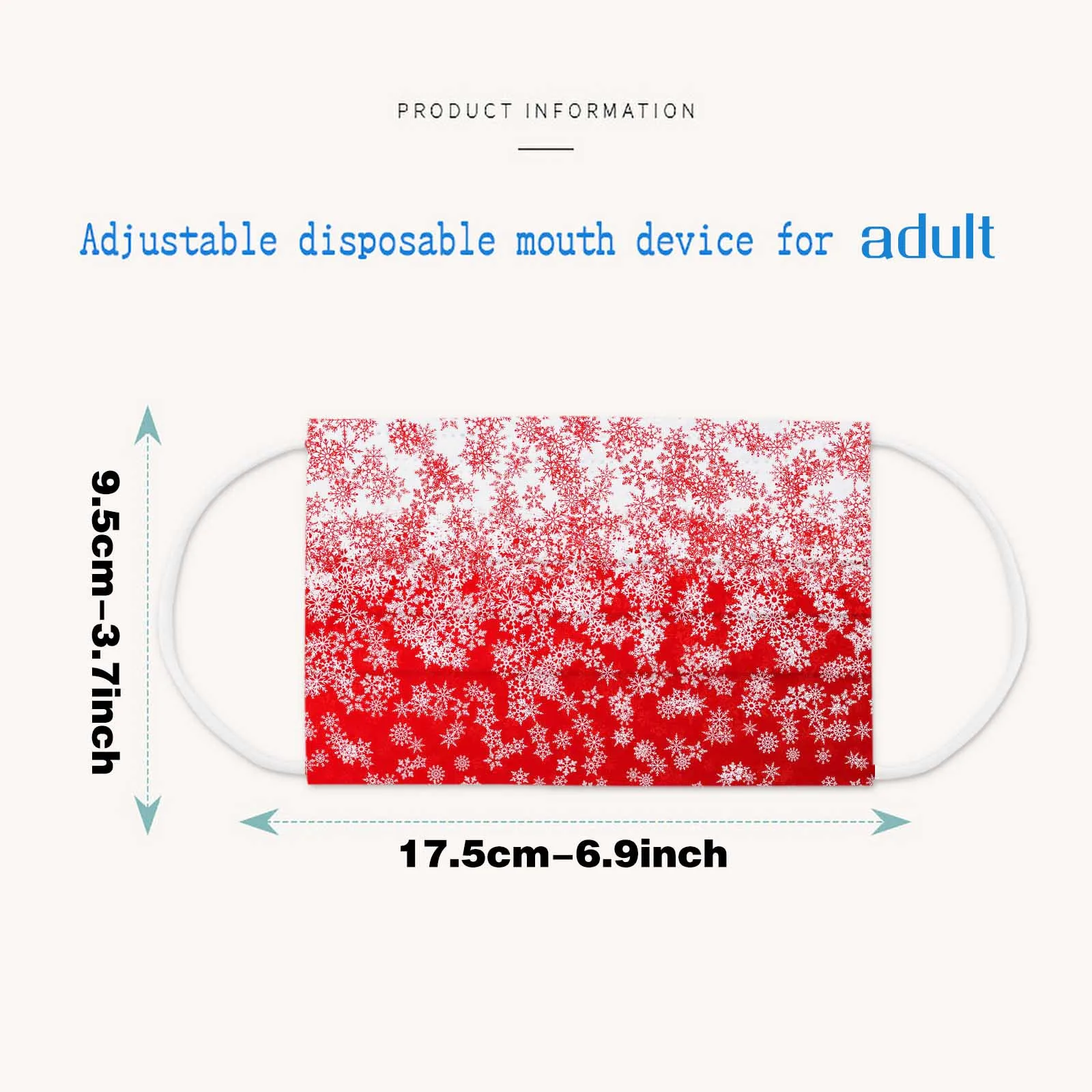 

100pc Christmas Masks For adult Mouth Cover Disposable High-quality Masks Industrial 3Ply Ear Loop Facemask Women Face Mask C10