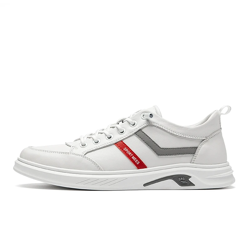 Harga Diskon Besar Sepatu Fashion Untuk Pria Hitam Putih Sepatu Pria Kasual Muda Sneakers Kasual Pria Kulit Asli Sepatu Flat Pria Populer Rendah