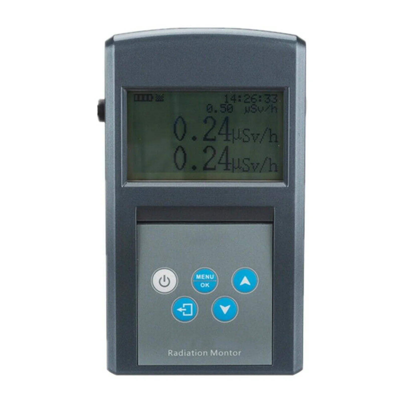 

JF0293B-36 LCD Display Nuclear Radiation Detector Radioactivity Tester Geiger Counter Beta X-Ray Gamma Dosimeter