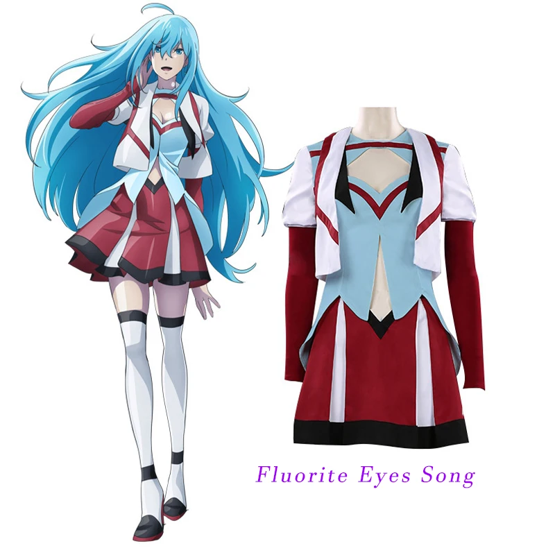 

Anime Vivy Fluorite Eye’s Song Cosplay Costume Suit Adult Women Clothing Top Shawl Short Skirt Gloves Stockings Set