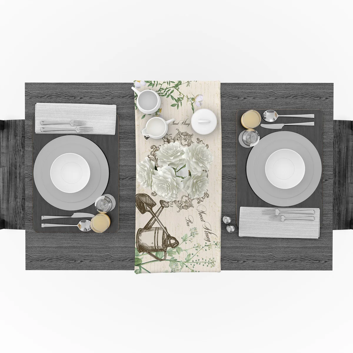 В стиле ретро пчелы бабочки настольная дорожка с цветами покрытие стола для дома