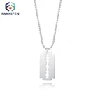 Модное и уникальное ожерелье с подвеской в виде бритвы из нержавеющей стали, Простое Повседневное ожерелье для мужчин и женщин 2021