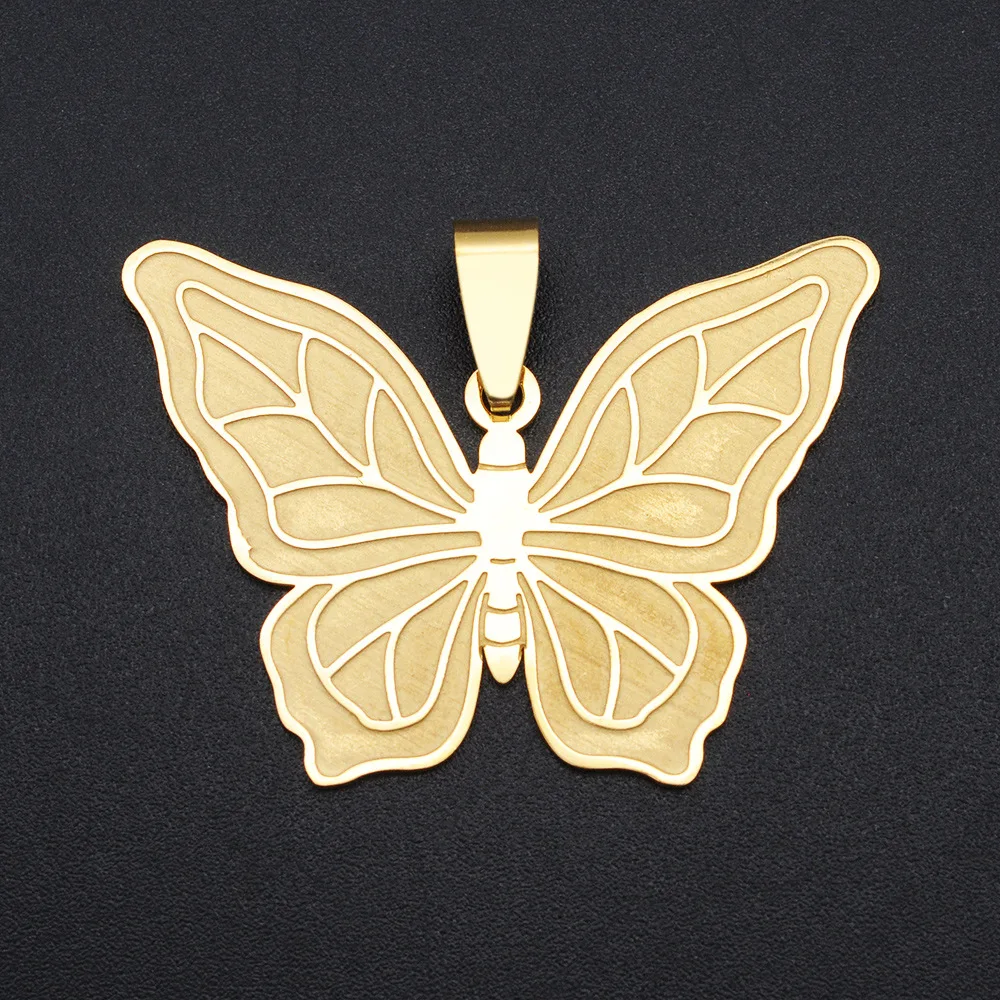 Semitree 3 шт. большой размер из нержавеющей стали бабочка Подвески в виде насекомых