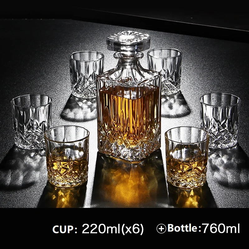 

Russia Vodka Decanter Whiskey Bottle Crystal Glass Wine Beer Containers Glass Bottle Glass Cup Home Bar Tools Decoration