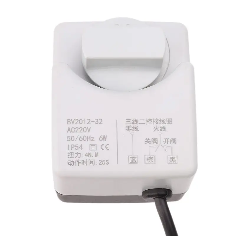 

AC220V 3-way Electric Motorized Ball Valve Three-wire Two Control For Air Conditioning Dropshipping
