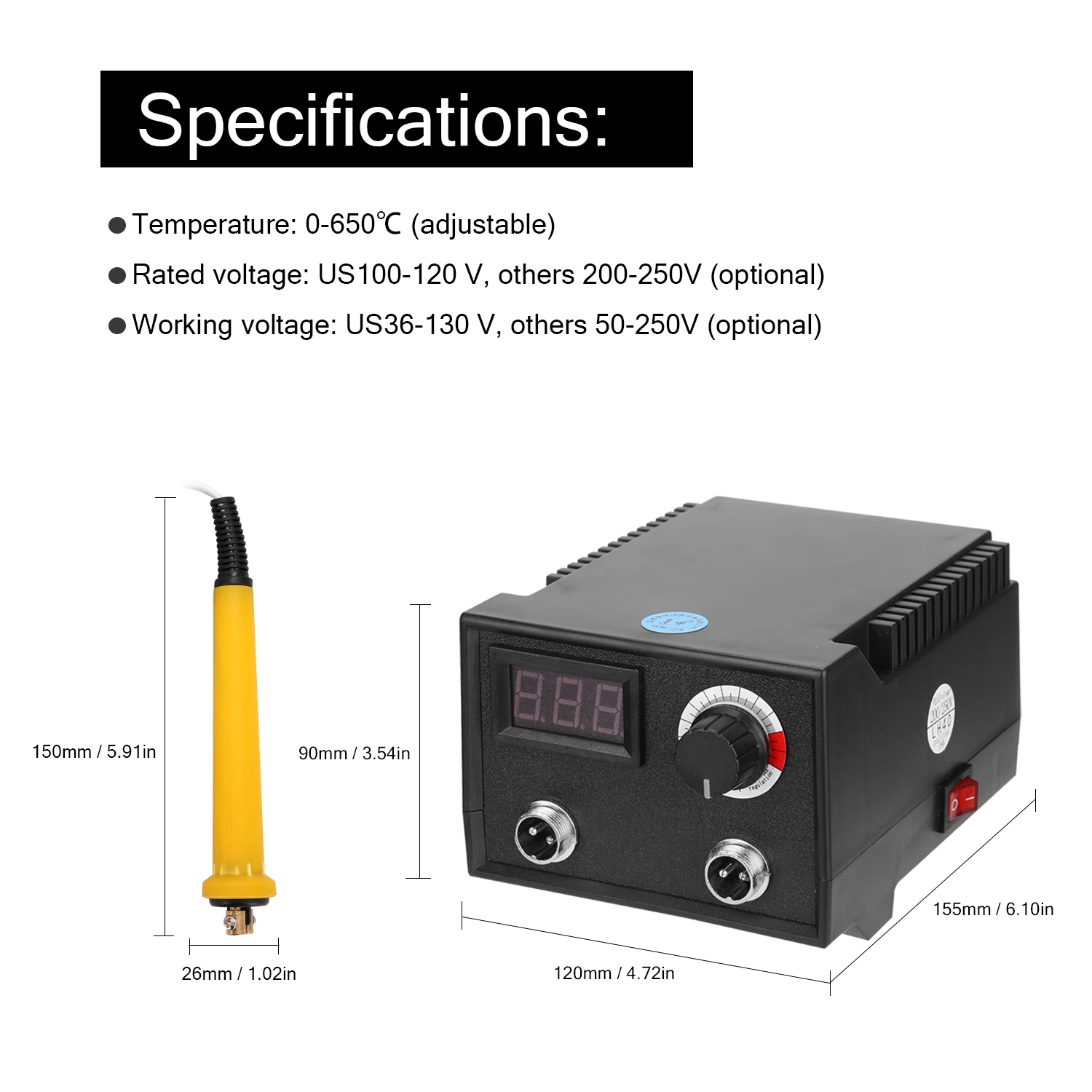 

100W Multifunctional Electric Gourd Wooden Pyrography Machine Temperature adjust with 30 Heating Pen Heads Double Hole Soldering