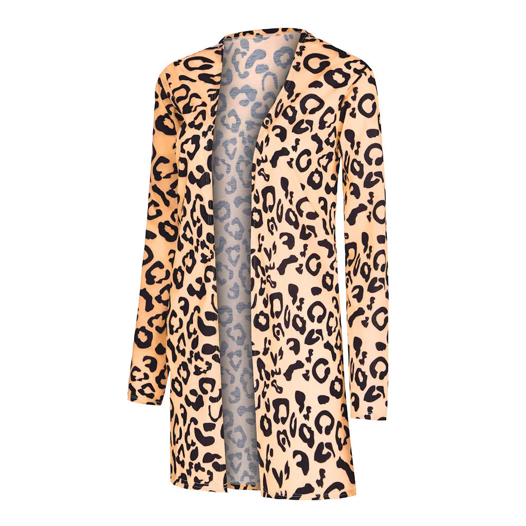 Женская теплая куртка с леопардовым принтом винтажная верхняя одежда свободного