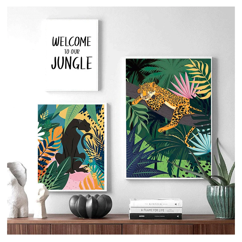 Плакаты и принты монстера лист холст картина настенные картины для гостиной