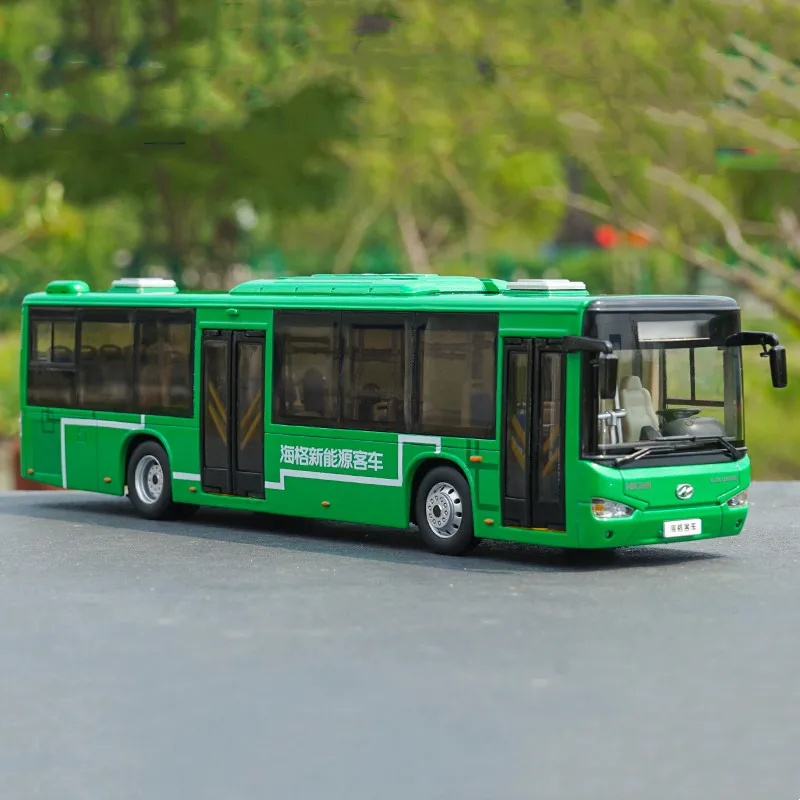 

1/42 Original Suzhou Jinlong Haiger Bus B92H New Energy Bus Alloy Casting Car Model Collection Display Gift