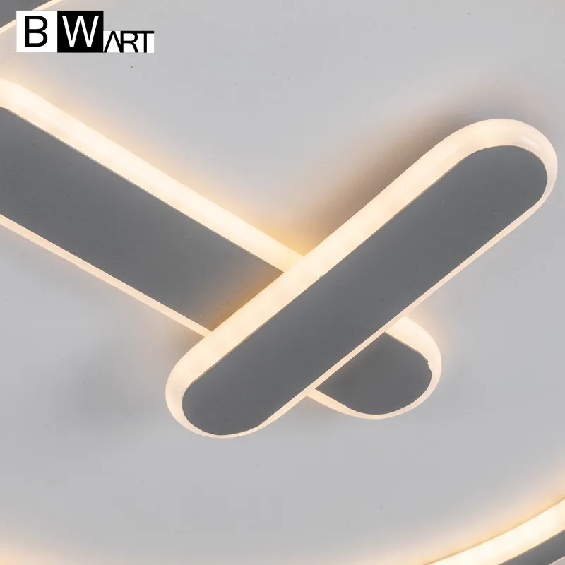 BWART современная светодиодная люстра с часами для гостиной спальни алюминиевый