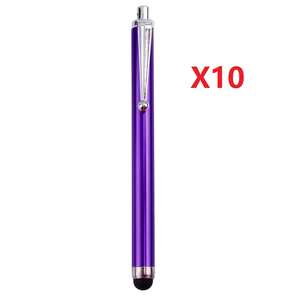 

10 шт./лот металлический стилус, ручка для сенсорного экрана, для планшетного ПК, для всех емкостных экранов, стилус с зажимом для ручки