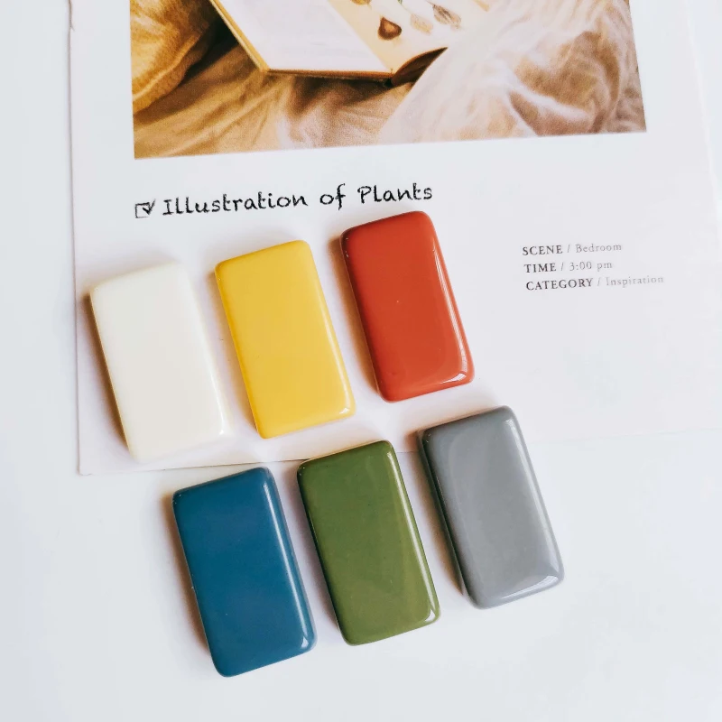 

Resin Plastic Flat Back Rectangle Cabochon Pendant Earring Accessories Jewelry Component Diy Handmade Material 10pcs