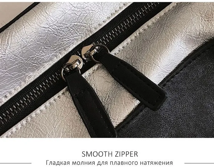 SNUGUG Водонепроницаемая Мужская спортивная сумка через плечо, модные большие сумки через плечо для путешествий, женские Серебристые Сумки из искусственной кожи, женские спортивные сумки для фитнеса