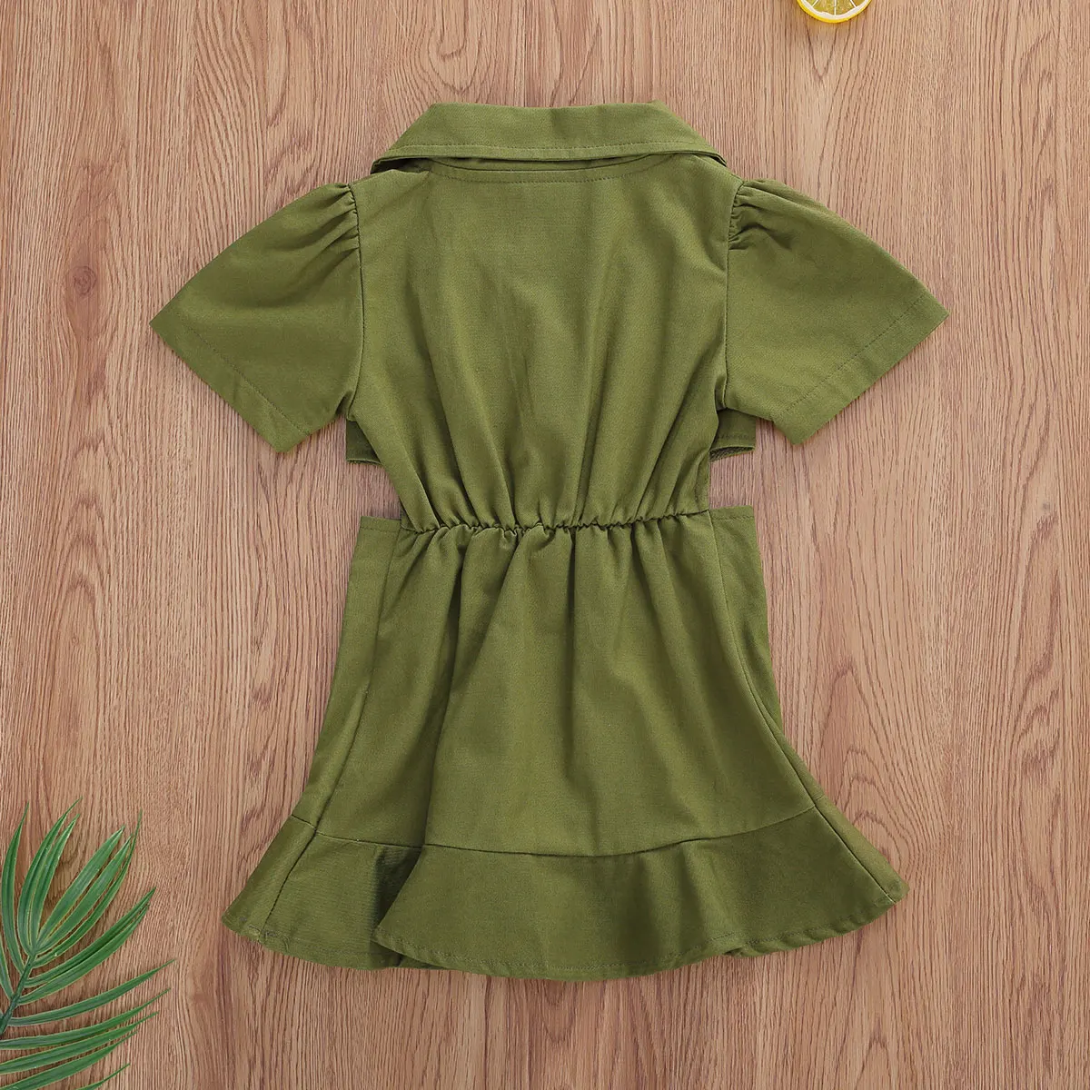 2020 модное Летнее Детское платье для девочек От 2 до 7 лет однотонное мини-платье