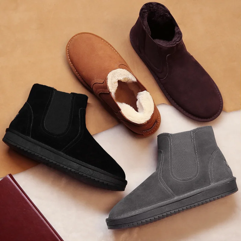 39 47 мужские зимние ботинки Удобная теплая нескользящая обувь мужская зимняя 2019 #