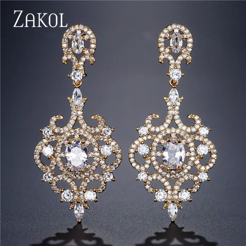 ZAKOL винтажные большие кубические бриллианты с большим кристаллом крошечными