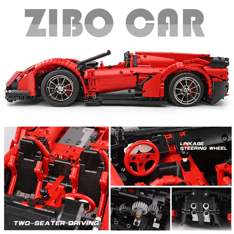 Высокотехнологичная Гоночная машина MOULD KING 13079 MOC APP RC Roadster модель автомобиля