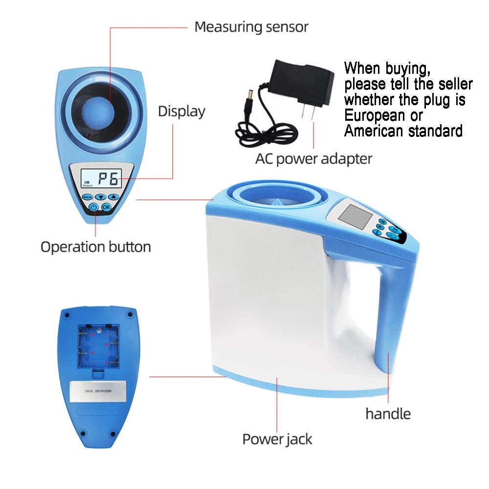 

LDS-1G Digital Grain Moisture Tester Corn Moist Meter Rice Humidity Analyser Water Damp Detector for Wheat Paddy Been Hygrometer
