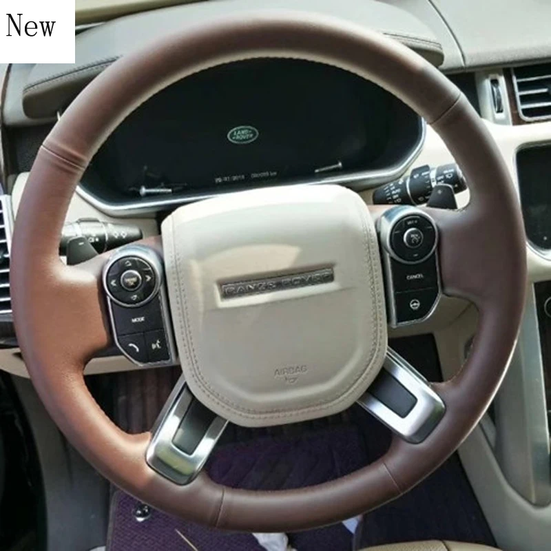 

Подходит для Land Rover Discovery спортивные высокого качества ручной работы из кожи и замши чехол рулевого колеса автомобиля, автомобильные аксесс...