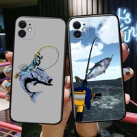 fishing art hook phone cases for iphone 13 pro max case 12 11 pro max 8 plus 7plus 6s xr x xs 6 mini se mobile cell