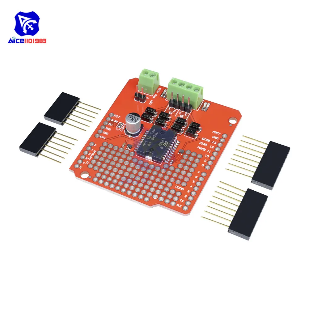 Diymore L298P DC AVR/LPC/STM32 UNO/MEGA Плата расширения драйвера двигателя для Arduino|dc motor driver|dc