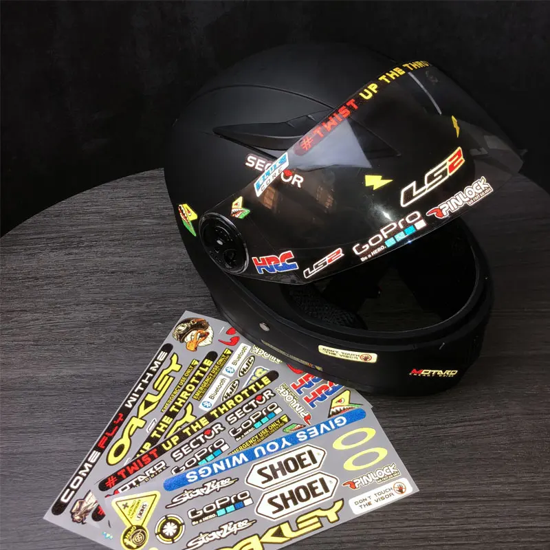 

Car Styling Decorative Helmet Decal Lens Visor MOTO GP label Races Reflective Stickers
