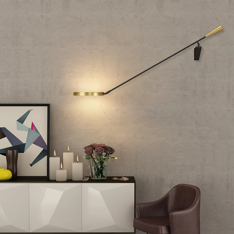 

Modern Long Arm Wall Lights For Living Room Nordic Bedroom Beside Sconce Wall Lamp Decoration Light Fixture Home Indoor