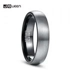Новое простое кольцо 6 мм с матовой отделкой, обручальное кольцо, комфортное прилегание, матовое внутреннее кольцо, черное кольцо из карбида вольфрама, ювелирные изделия