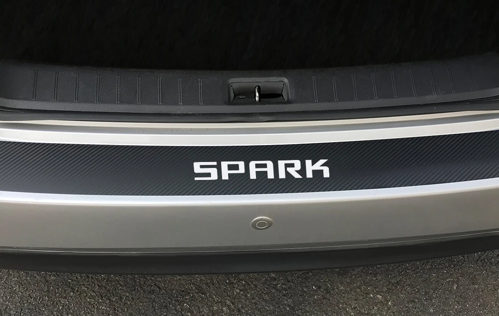 Для Chevrolet Spark, Автомобильный задний бампер, защита багажника, наклейки, авто Спорт, стильные декоративные наклейки, автомобильные аксессуары