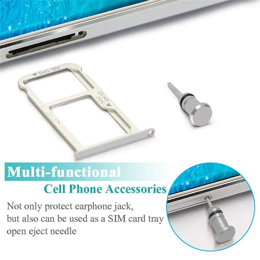 Anti Dust Plug Cap Cover For Charger Dock 3.5mm Headset Earphone Jack Metal Dust-proof Iphone 12 11 X XR Max Plus |