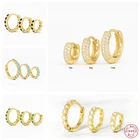 Автоклав 925 стерлингового серебра серьги-гвоздики Mujer круг слуховая косточка с пряжкой Пирсинг Серьга для женщин, на свадьбу для девочек, ювелирные изделия