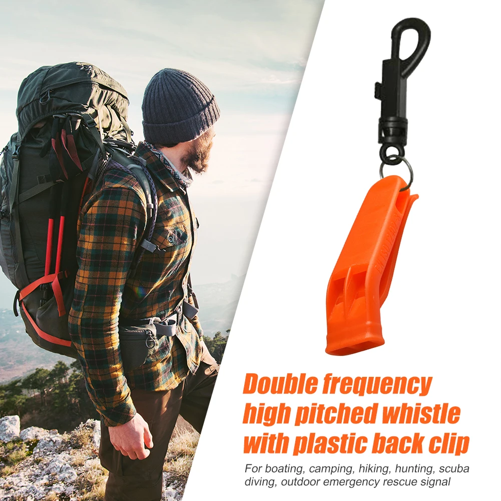 

Safety Whistle with Clip for Boating, Camping, Hiking, Hunting, Diving, Outdoor, Emergency, Survival, Rescue Signaling